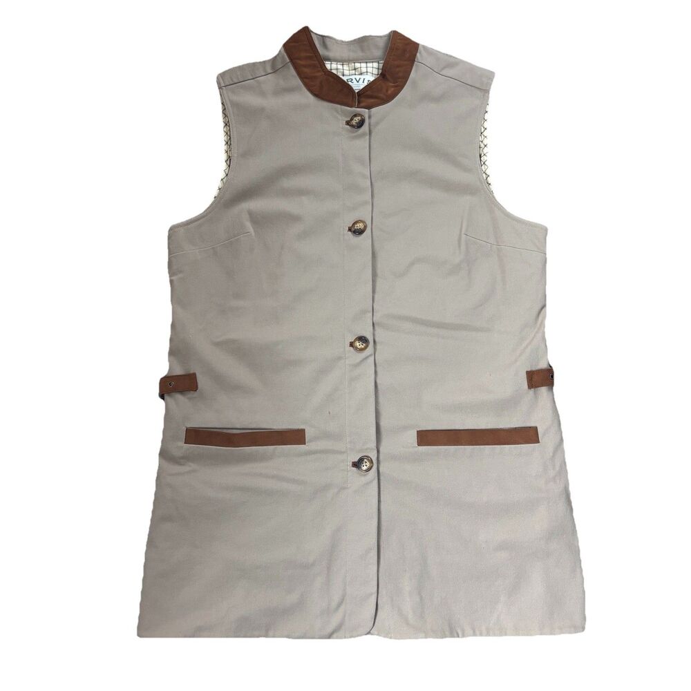 Rare Vintage Orvis Women’s L  Field & Shooting Vest Flannel Lined & Suede Trim